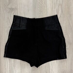 Guess High Waist Black Shorts